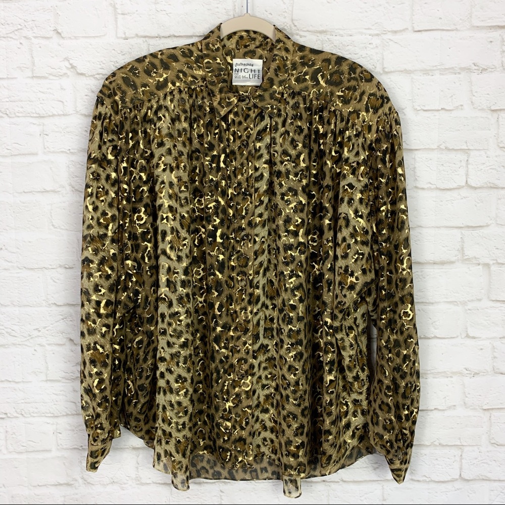 Rothschild Vintage Lilli Ann Nightlife Leopard Top